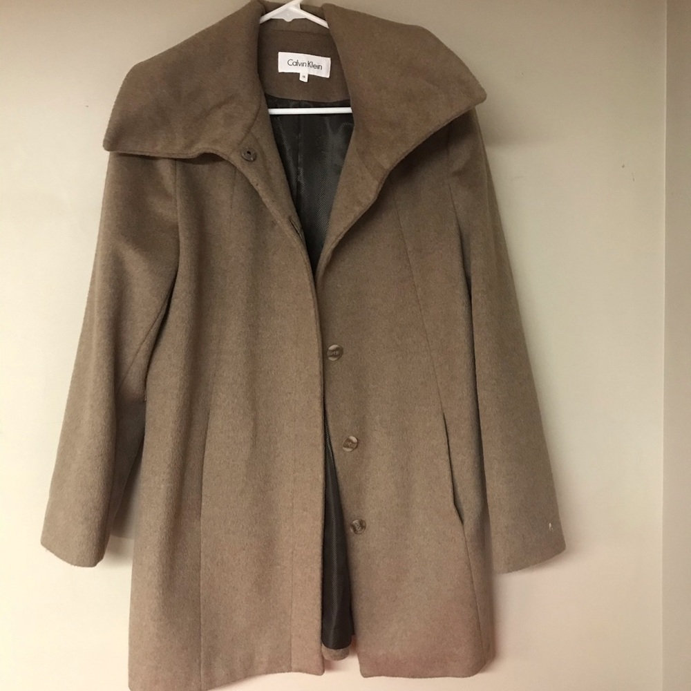 Calvin Klein longline notch lapel coat